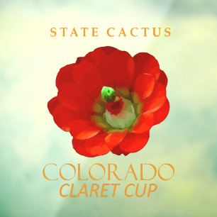 Cactus van het Colorado Territory De Claret Cup Ca Raamsticker