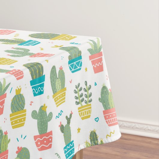 Cactus van potten tafelkleed (Voorbeeld)