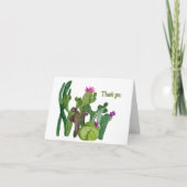 Cactus Variety Gepersonaliseerd Dank u Kaart (Voorkant)