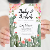 Cactus verdure bébé brunch invitation