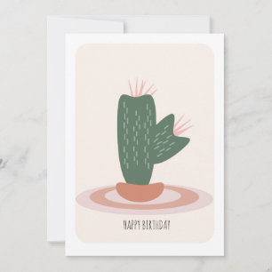 Cactus Verjaardagskaart Hoge Plant Met Doorns Kaart