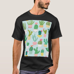 Cactus verscheidenheid, naadloze achtergrond. t-shirt