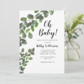 Cactus vert garçon baby shower invitation (Debout devant)