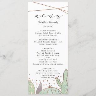 Cactus & vetplanten Geometrisch Terrarium diner Menu