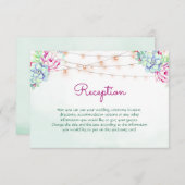 Cactus vetplanten String Lights Bruiloft Informatiekaartje (Voorkant / Achterkant)