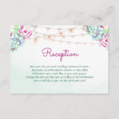 Cactus vetplanten String Lights Bruiloft Informatiekaartje (Voorkant)