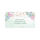 Cactus vetplanten String Lights Floral Etiket (Voorkant)