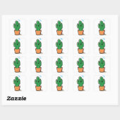 Cactus Vierkante Sticker (Vel)