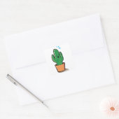 Cactus Vierkante Sticker (Envelop)