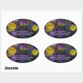 Cactus Violet Avec Fleurs Jaunes Étiquettes de adr (Feuille)