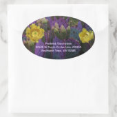 Cactus Violet Avec Fleurs Jaunes Étiquettes de adr (Sac)