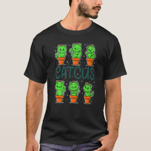 Cactus Vrouwen Mannen Cactus Kat Plant Catus Plant T-shirt
