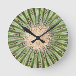 Cactus wandklok, 8" rond acryl ronde klok