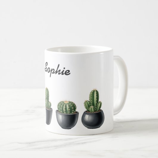 Cactus watercolour mug (Devant droit)