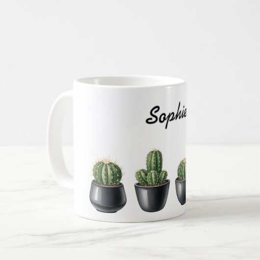 Cactus watercolour mug (Devant gauche)