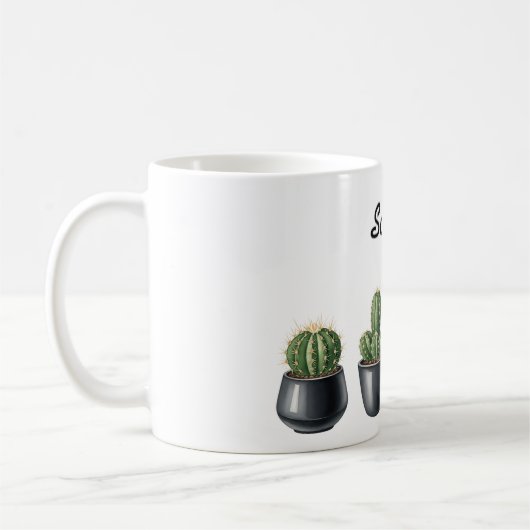 Cactus watercolour mug (Gauche)