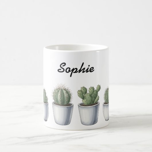 Cactus watercolour mug (Centre)