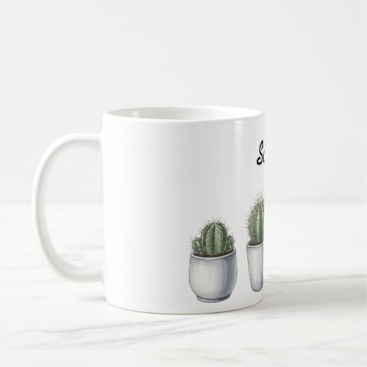 Cactus watercolour mug (Gauche)