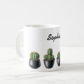 Cactus watercolour mug koffiemok (Voorkant links)