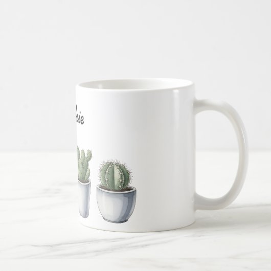 Cactus watercolour mug koffiemok (Rechts)