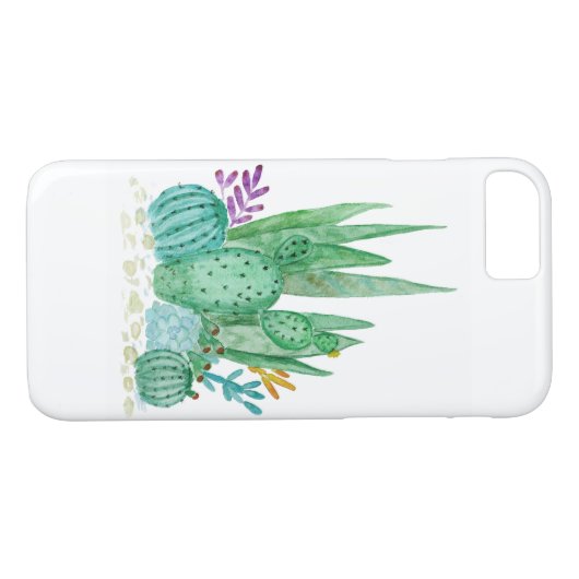 Cactus, waterverf Case-Mate iPhone case (Achterkant (Horizontaal))
