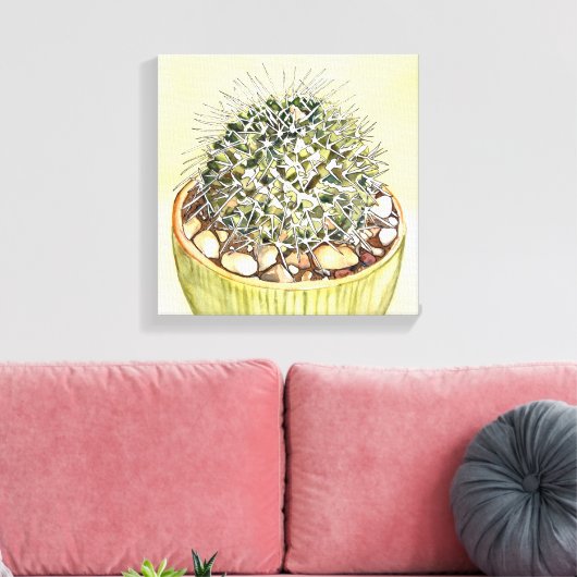 Cactus Waterverf door Debra Lee Baldwin Canvas Afdruk (Insitu (Woonkamer))