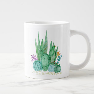 Cactus, waterverf extra grote beker