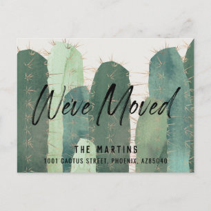 Cactus Waterverf Green Bewegende Aankondiging