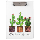 Cactus Waterverf in potten Klembord (Voorkant)