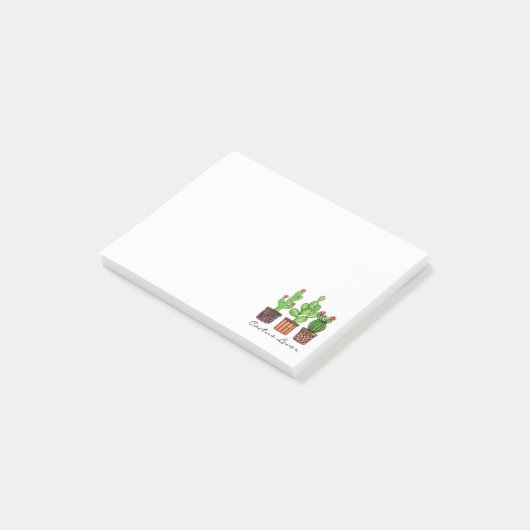 Cactus Waterverf in potten Post-it® Notes (Schuin)