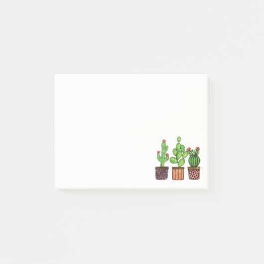 Cactus Waterverf in potten Post-it® Notes (Voorkant)