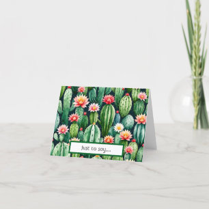 Cactus waterverf Opgevouwen Dank u kaart