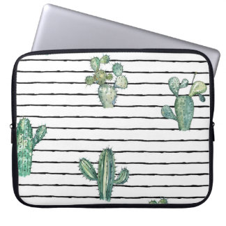 Cactus Waterverf:  pentekening. Laptop Sleeve