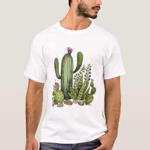 Cactus waterverf t-shirt