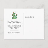 Cactus We Have Moved Verhuisbericht Ansichtkaart Aankondigingskaart (Achterkant)