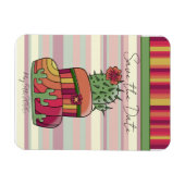 Cactus Wedding Cake "Save the Date" Magneet (Horizontaal)