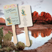 Cactus Wedding Fan Programma Handwaaier