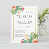 Cactus Wedding Invitations Kaart (Staand voorkant)