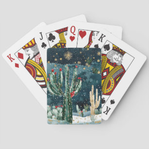 Cactus Western Cowboy Cowgirl Pokerkaarten