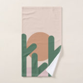 Cactus Woestijn Boheemse Zonsondergang Patroon Bad Handdoek (Handdoek)