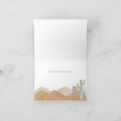 Cactus Woestijn Dankkaart, Arizona Boho Bedankkaart (Binnen)