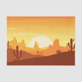 Cactus woestijnlandschap tissuepapier