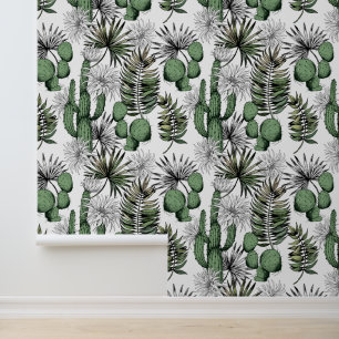 Cactus woestijnpatroon behang