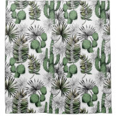 Cactus woestijnpatroon douchegordijn (Voorkant)