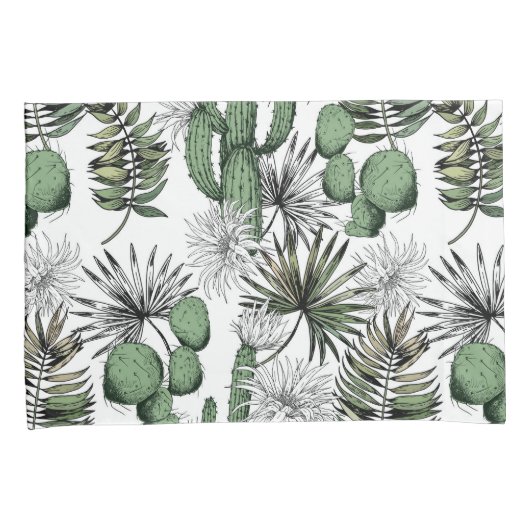 Cactus woestijnpatroon kussensloop (Voorkant-Rechts)