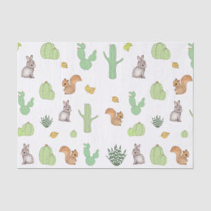 Cactus Woodland dierlijk weefsel papier