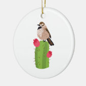 Cactus Wren Keramisch Ornament (Links)