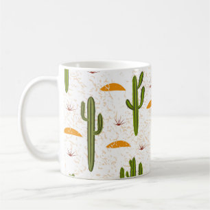 Cactus Zand: Naadloos Mexicaans ontwerp. Koffiemok