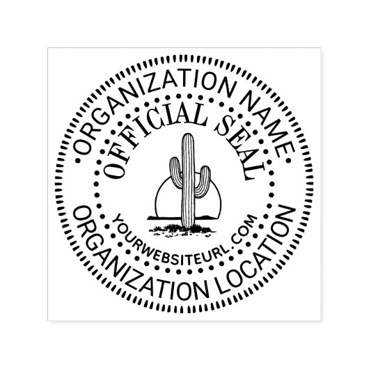 Cactus Zon Algemene Officiële Stempel Naam Locatie (Design)