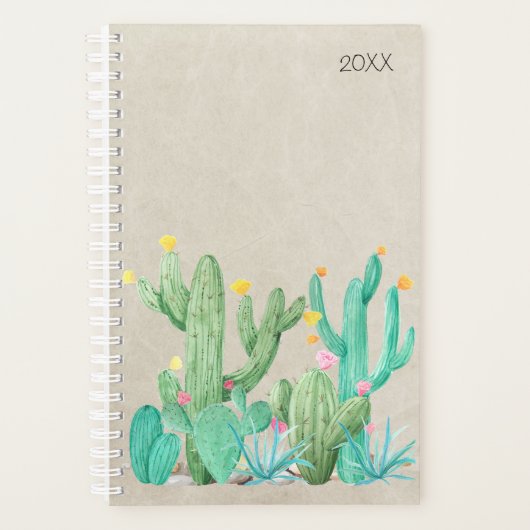 Cactus Zuidwest Woestijn Cactussen Succulent Planner (Voorkant)